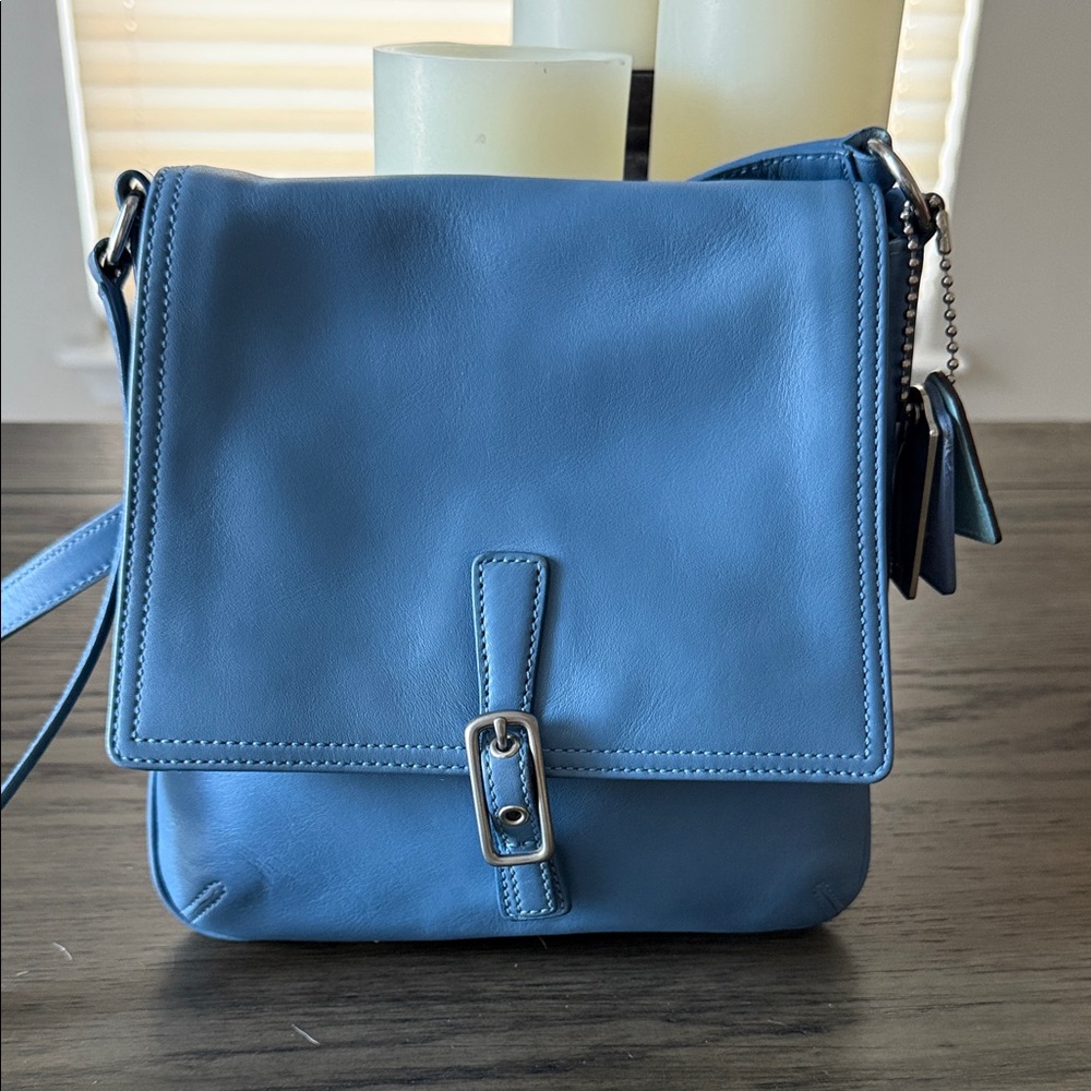 Coach Sky Blue Leather Crossbody Bag